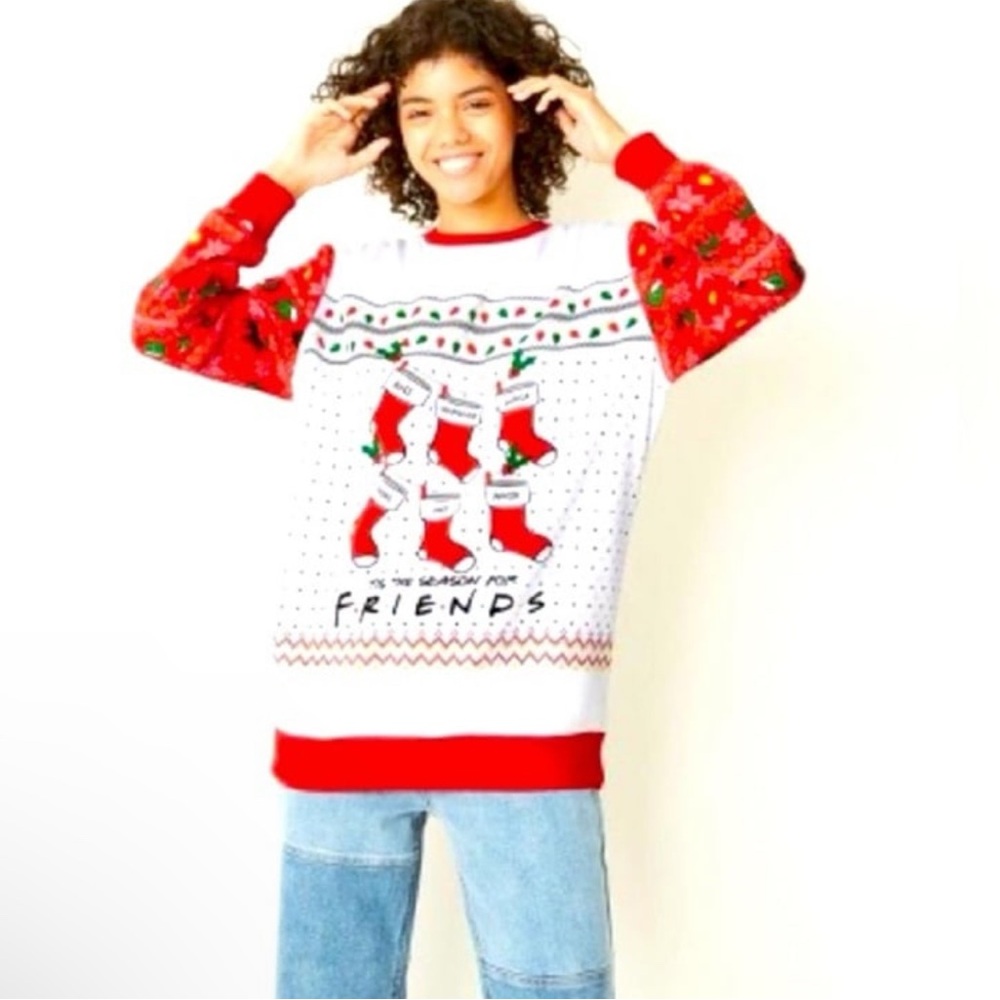 FRIENDS | Ugly Christmas Sweater | Festive Stockings Sweater | Size Small